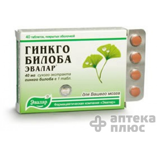 Гинкго Билоба таблетки 200 мг №40
