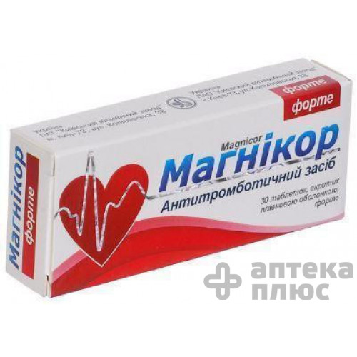 Магнікор таблетки форте п/о 150 мг №30