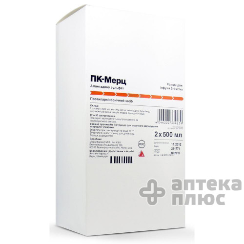 Пк-Мерц раствор для инфузий 0,04% флакон 500 мл №2