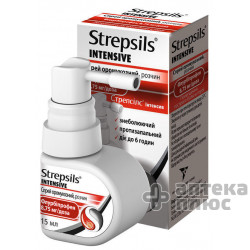 Стрепсілс інтенсив спрей оромукоз. 8 №75 мг флакон 15 мл