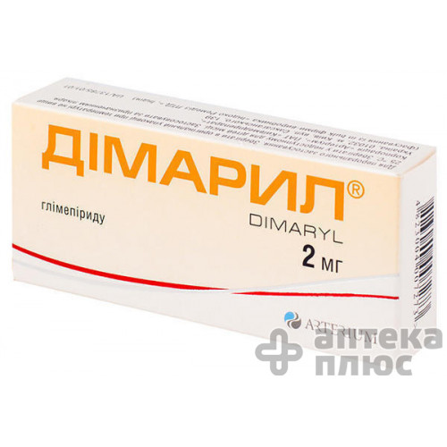 Димарил таблетки 2 мг №60