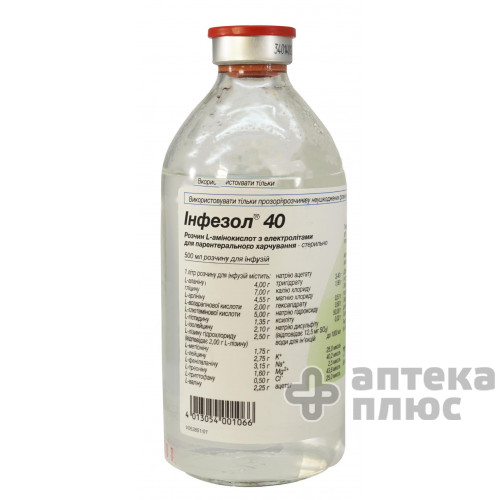 Інфезол 40 розчин для інфузій флакон 500 мл №10