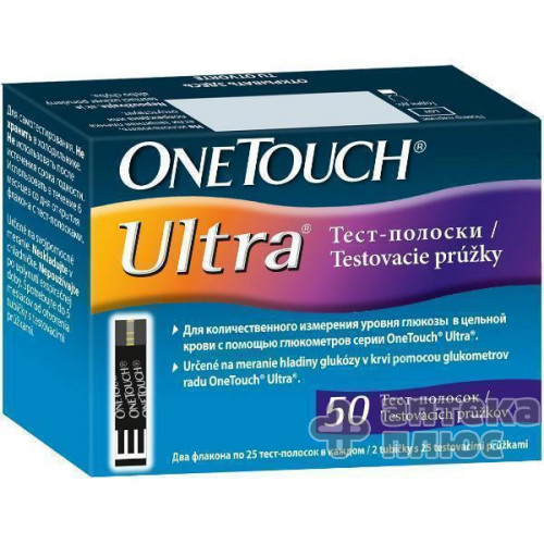 Тест One Touch Ultra тест-полоски №50