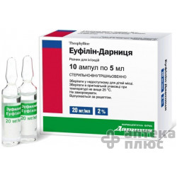 Эуфиллин раствор для инъекций 2% ампулы 5 мл №10