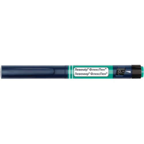 Левемір флекспен розчин для інєкцій 100 ОД/мл шприц-ручка багатораз.3 мл №5